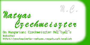 matyas czechmeiszter business card